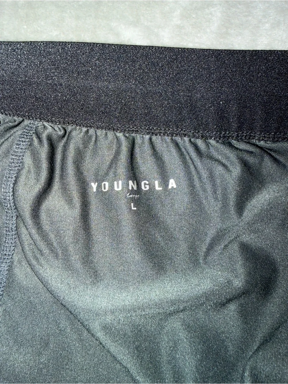 Young LA 2-in-1 Lined Running Shorts Grey Size Large